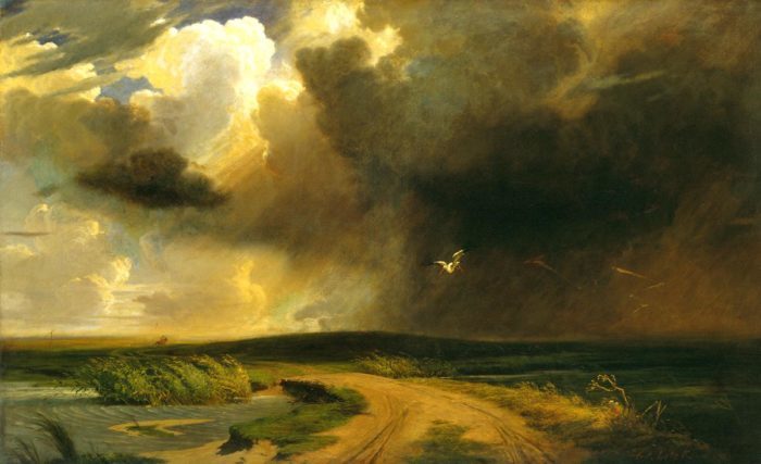 Károly Lotz: Rainstorm on the Plain – THE STORK
